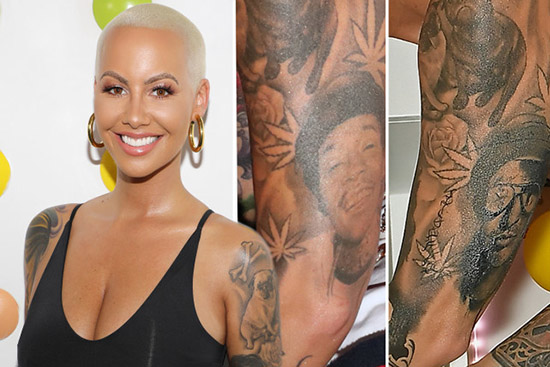 amber rose tattoo wiz khalifa