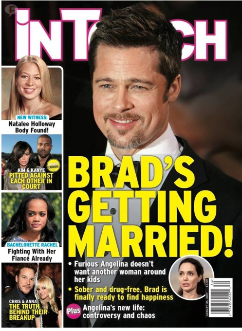 brads getting married intouch