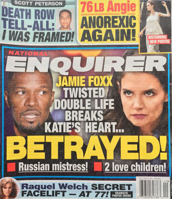 Jamie Foxx Betrayed Katie Holmes national Enquirer