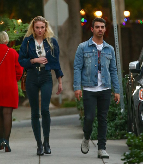 Joe Jonas Sophie Turner walking LA 2016