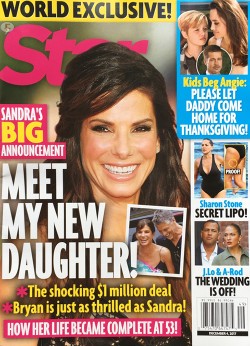 Sandra Bullock Adopts New Daughter star