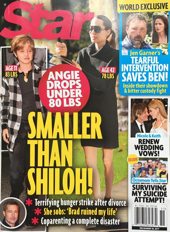 Angelina Jolie Anorexic weight shiloh star