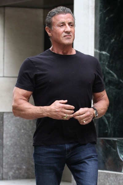 Sylvester Stallone walking out