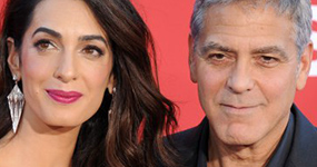 George y Amal Clooney regalaron audífonos en un vuelo con sus gemelos. LOL!