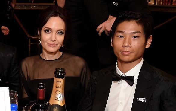 Angelina Jolie Pax Golden Globes