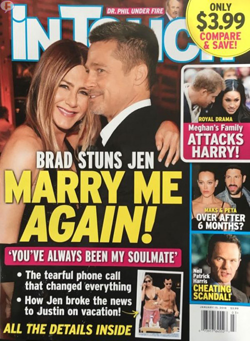 Brad Pitt Jennifer Aniston Married Again intouch