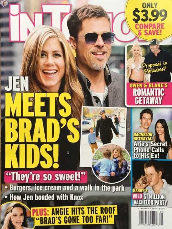 Jennifer Aniston Meet Brad Pitt Kids intouch