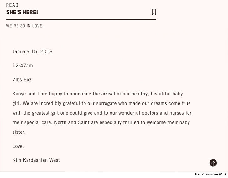 kim kardashian blog birth post