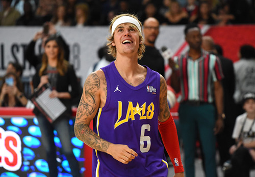 Bieber 2018 NBA Star Game Celebrity Game