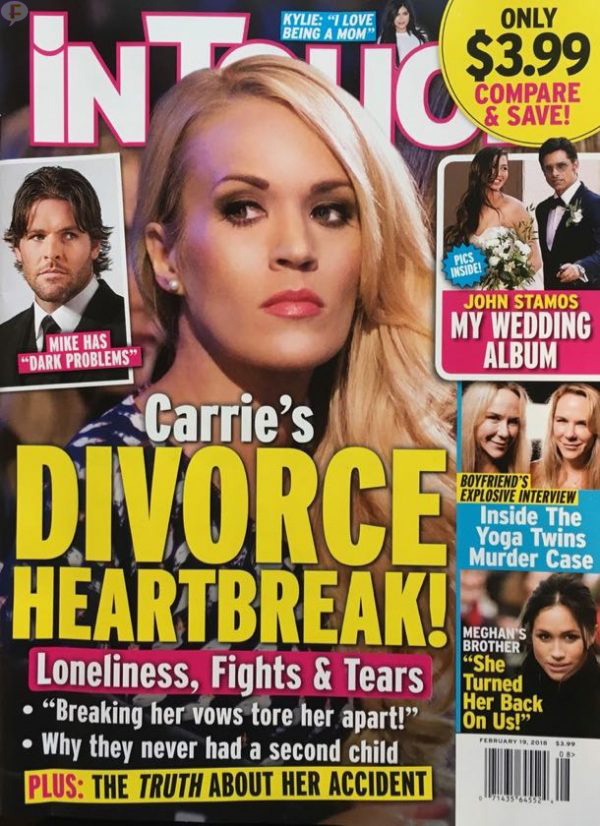 Carrie Underwood Mike Fisher Divorce InTouch