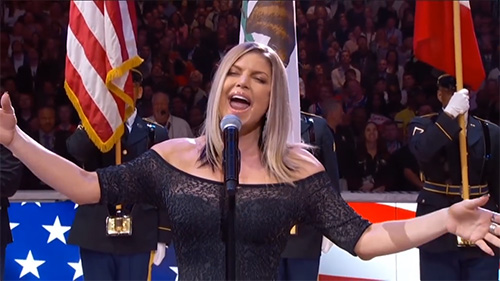 fergie national anthem all star game