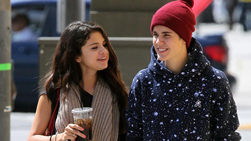 selena gomez justin bieber out and about