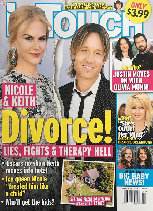 Nicole Kidman Keith Urban Divorce therapy Intouch