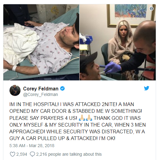 corey feldman tweet attack