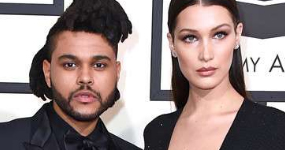 The Weeknd y Bella Hadid besándose en Coachella