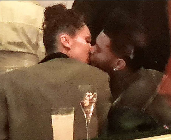 bella the weeknd kiss