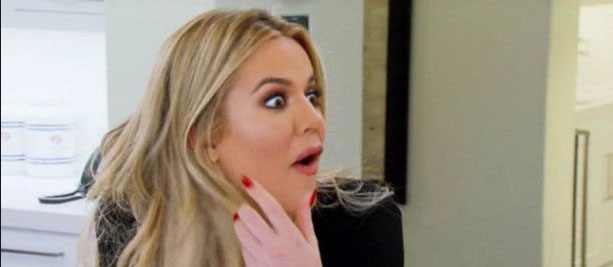 khloe kardashian shocked