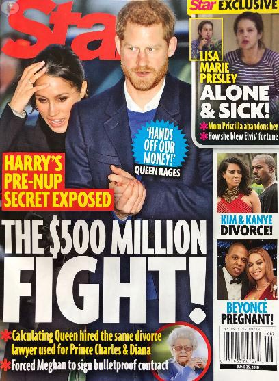 Prince Harry Meghan Markle Prenup Cover Star