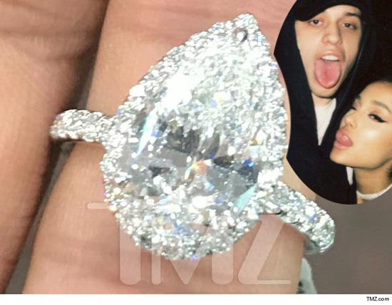 ariana grande engagement rign pete davidson