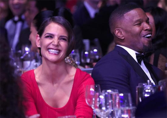 katie holmes jamie foxx smiling