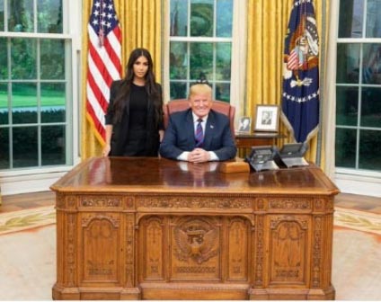 kim kardashian preseidente trump oval office