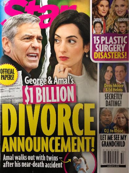 George Clooney Divorce Announcement Star