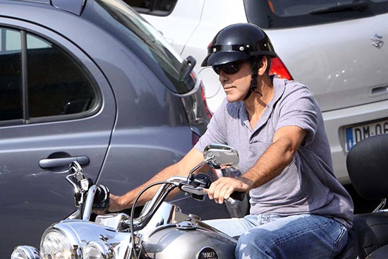 George Clooney Moto Car Accident Photo