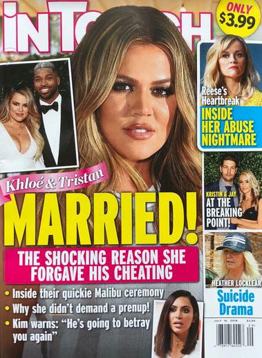 Khloe Kardashian Tristan Thompson Married Cover InTouch