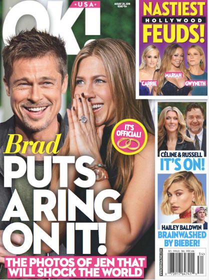 Jennifer Aniston Brad Pitt Engaged ok