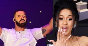 Drake y Cardi B los más escuchados en Spotify