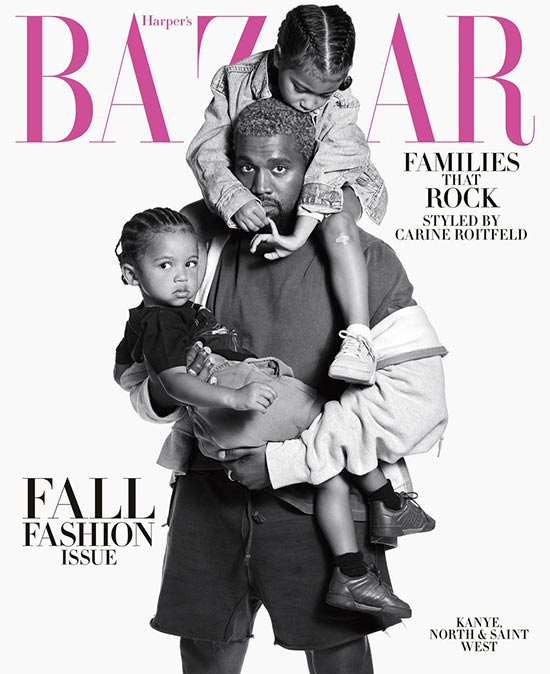 kanye west north saint harpers bazaar