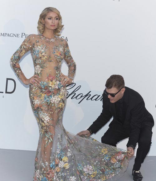 paris hilton chris zylka dress