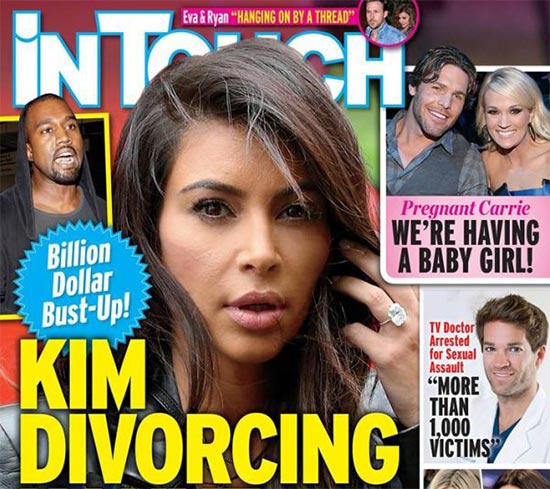 kim kardashian diorcing kanye west intouch