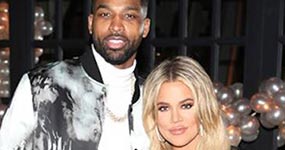 Khloe Kardashian y Tristan Thompson hablando de compromiso