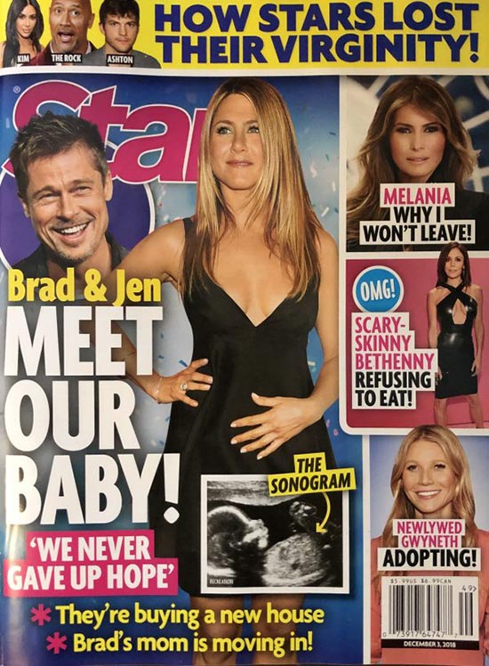 Brad Pitt Jennifer Aniston Baby Romance STAR