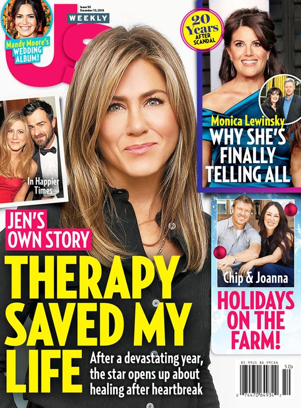Us weekly cover jennifer aniston therapy