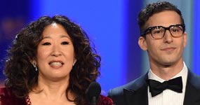 Sandra Oh y Andy Samberg anfitriones Golden Globes 2019 – Nominados