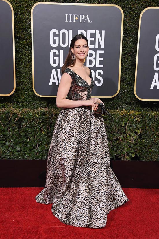 anne hathaway attends the 76th annual golden globe