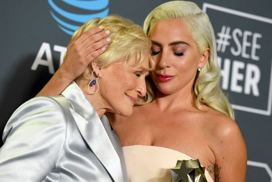 glenn close lady gaga critics choice awards