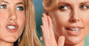 Jennifer Aniston y Charlize Theron peleando por Brad (InTouch)