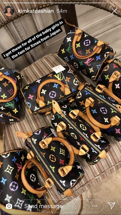 kim kardashian LV bags for baby girls