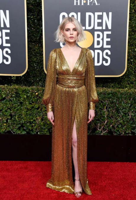 lucy boynton golden globes