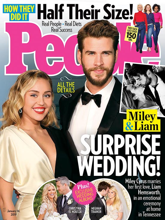 miley liam surprise wedding cover