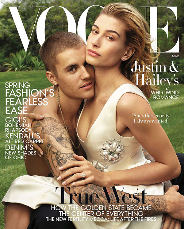 Justin Bieber Hailey Baldwin Vogue Cover