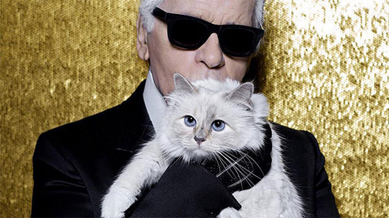 karl lagerfeld y su gata Choupette