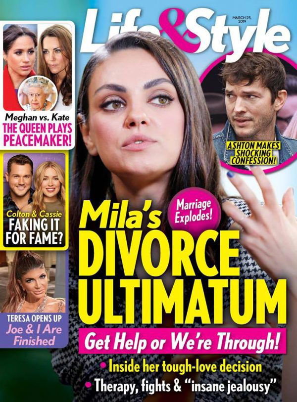 Mila Kunis Ashton Kutcher Divorce Ultimatum lifeandstyle
