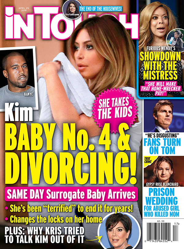 Kim divorcing baby 4 InTouch