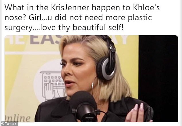 Khloe Kardashian nose speculations