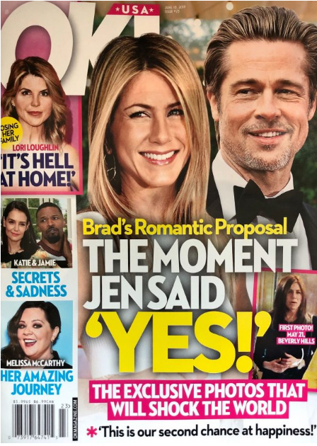 brad romantic proposal to jen ok