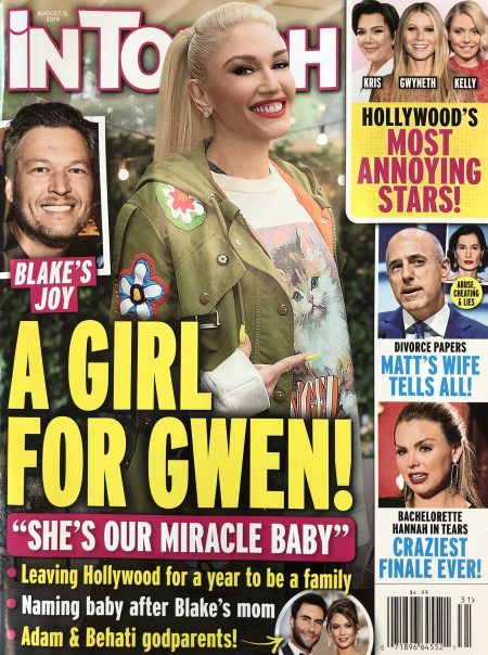Gwen Stefani Blake Shelton Pregnant Baby Girl InTouch Cover